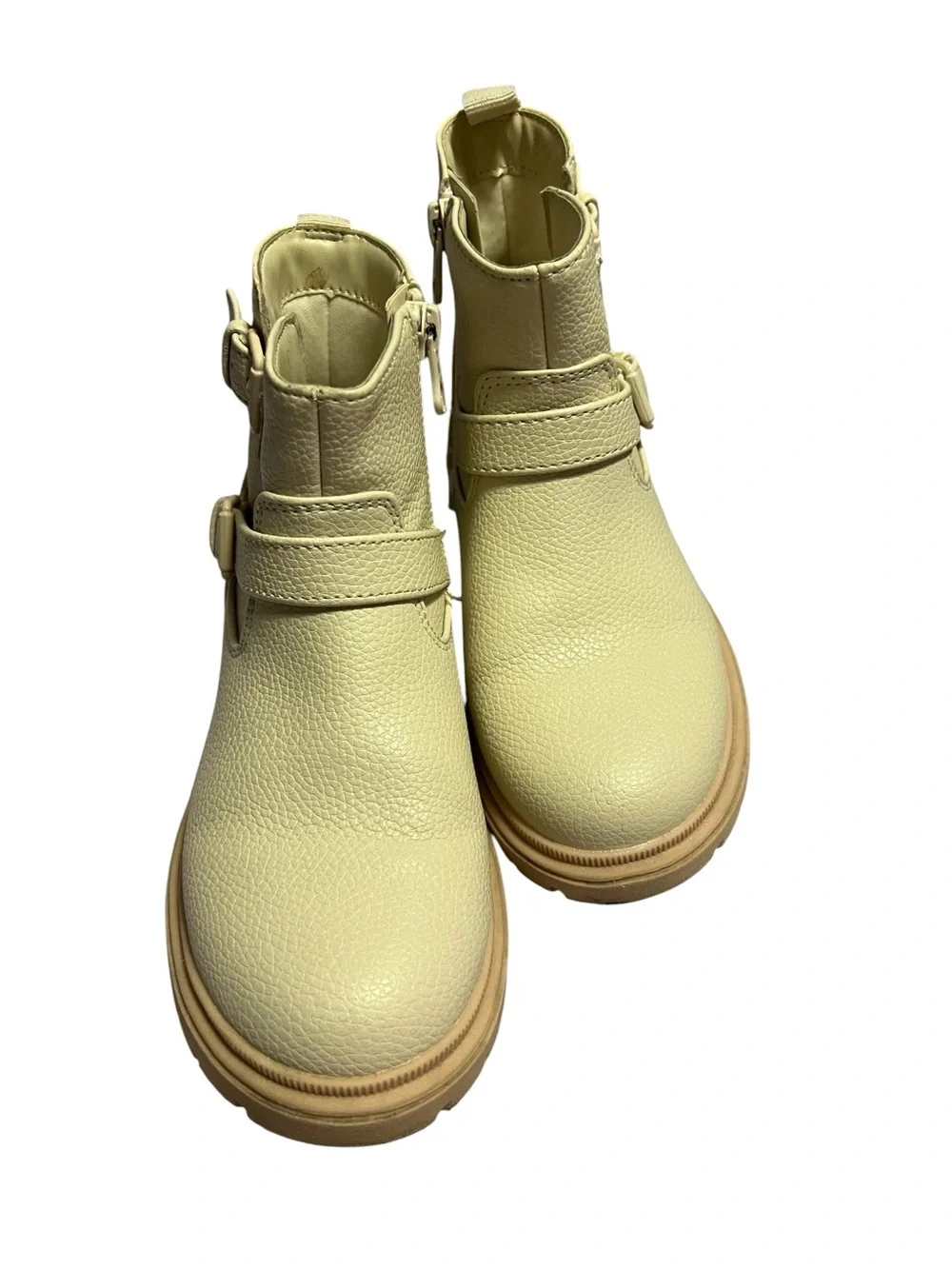 Cat & Jack Kids Cream Ankle Buckle Boots